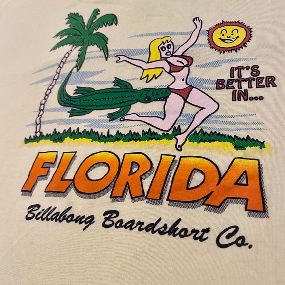Yellow Florida Billabong Tee - Picture 2 of 4